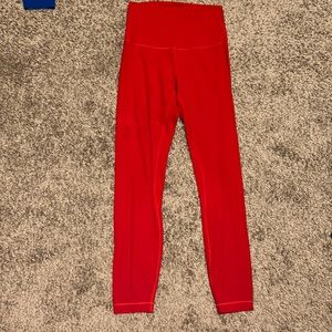 Lululemon Align Red Leggings 25”